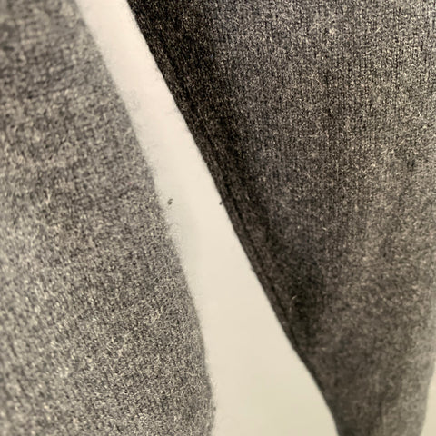 Pull col rond en cachemire TSE, taille M, gris anthracite chiné
