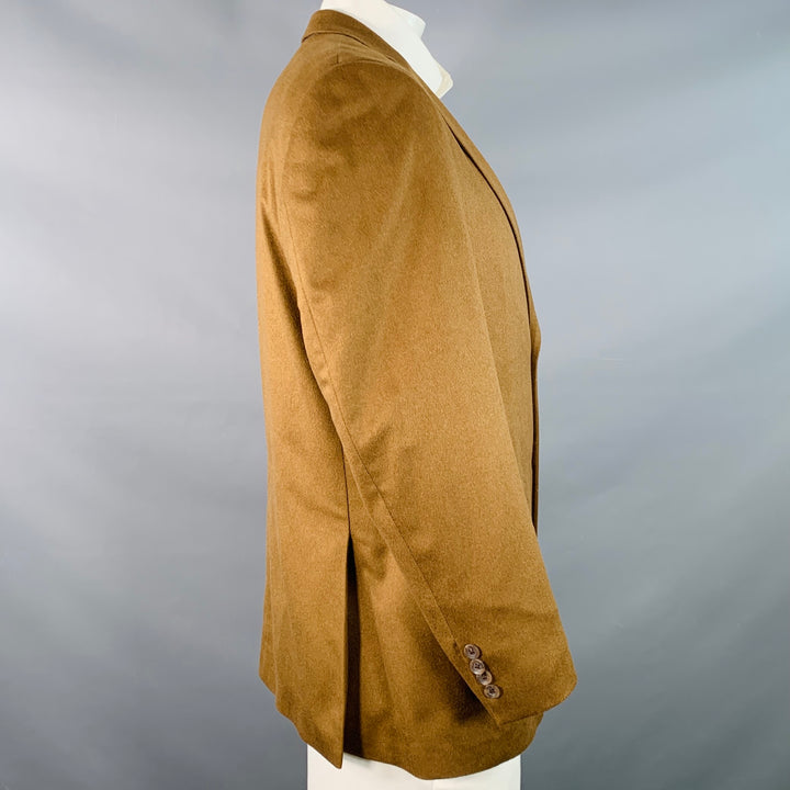 JACK VICTOR Size 42 Regular Brown Cashmere Notch Lapel Sport Coat