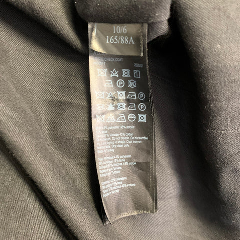 Manteau croisé ALLSAINTS taille 38 en mélange de laine carreaux noir blanc gris