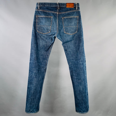 KICKING MULE WORKSHOP Size 31 Indigo Cotton Button Fly Jeans
