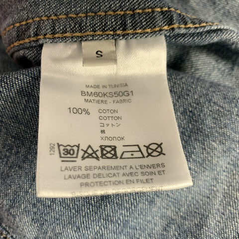 GIVENCHY Size S Blue Cotton Long Sleeve Shirt