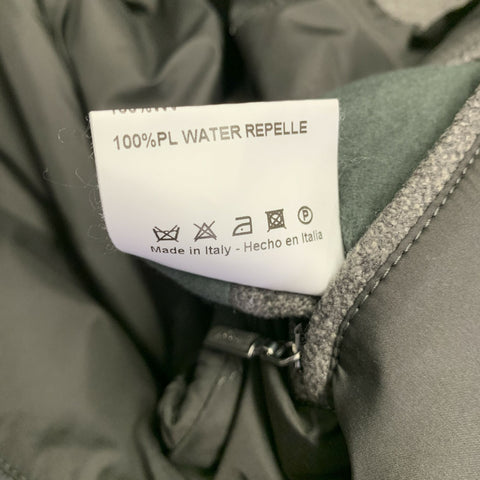 BRIONI Size XXL Grey Wool Double Breasted Coat