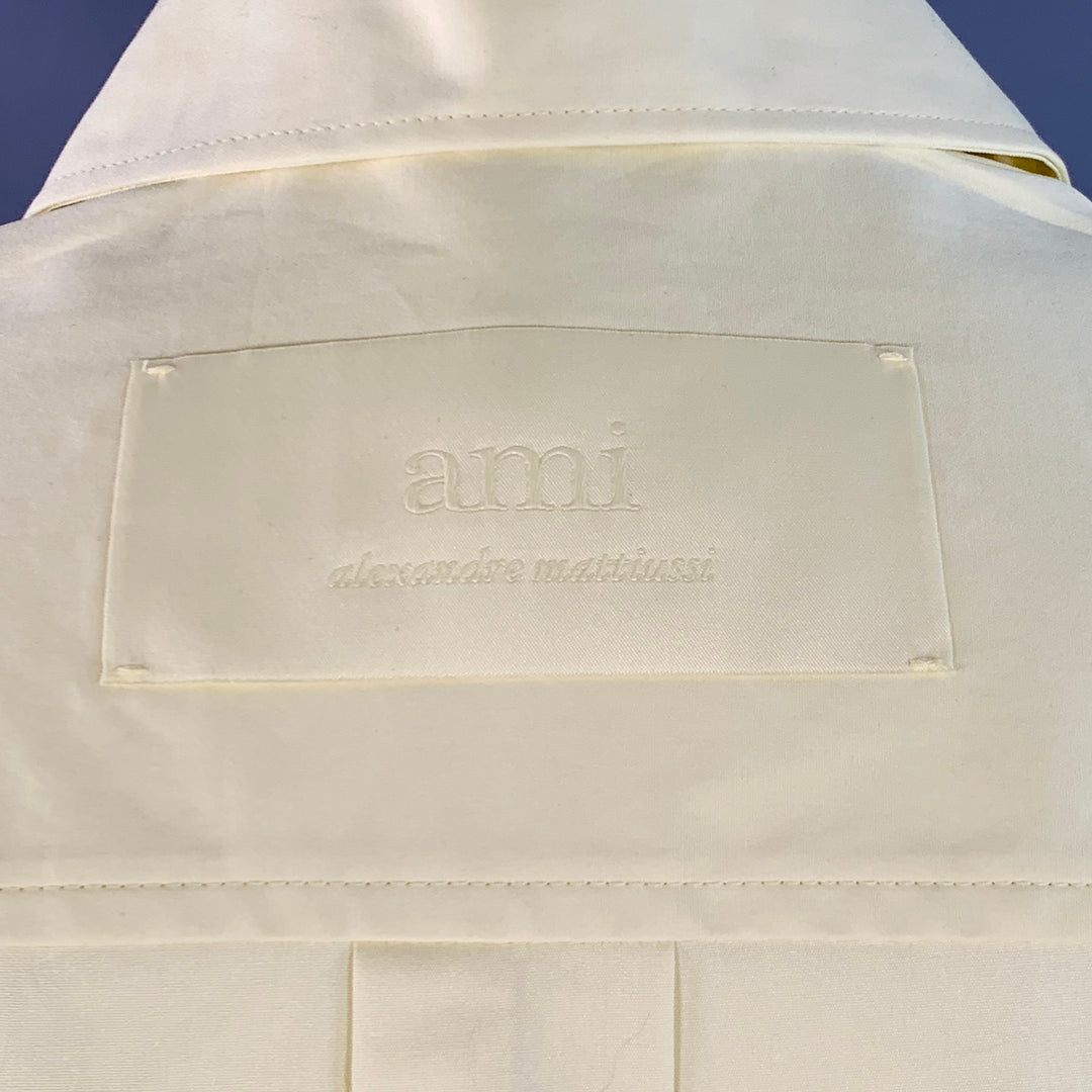 AMI by ALEXANDRE MATTIUSSI Size XS Butter Yellow Cotton Oversized Long Sleeve Shirt