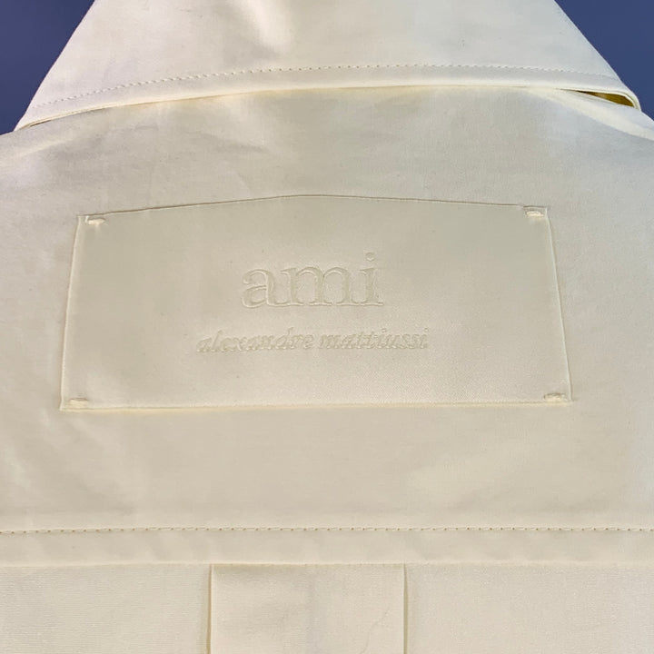 AMI by ALEXANDRE MATTIUSSI Size XS Butter Yellow Cotton Oversized Long Sleeve Shirt