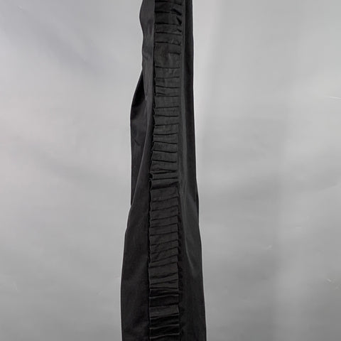 DIRK SCHONBERGER Size 28 Black Cotton Flat Front Pleated Stripe Casual Pants