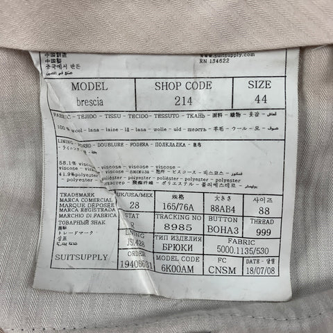 SUITSUPPLY Size 28 Grey Wool Flat Front Dress Pants