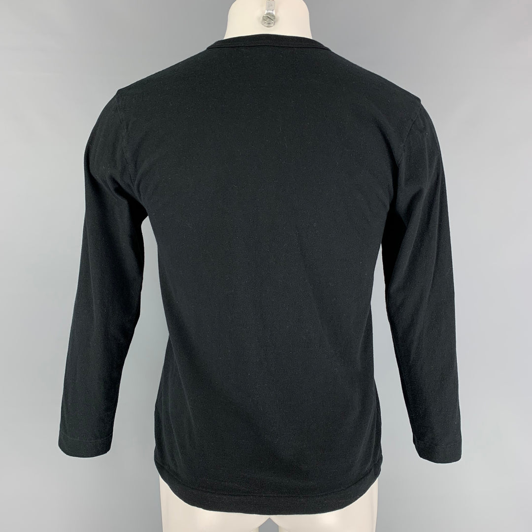 COMME des GARCONS Size M Black Gold Cotton Long Sleeve T-shirt