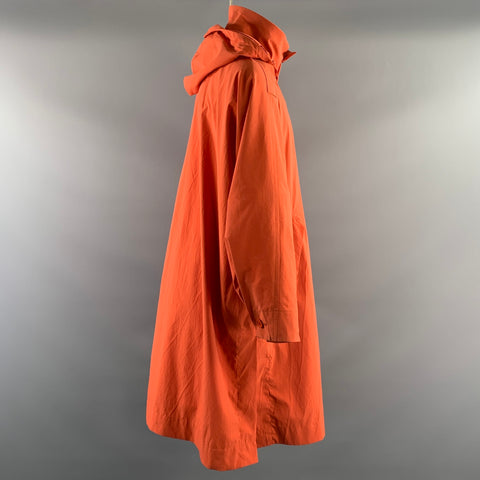 ISSEY MIYAKE Size S Orange Polyester Trench Jacket