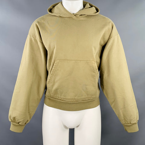 JOHN ELLIOTT Size M Green Sage Cotton Hooded Kangaroo Pocket Sweatshirt