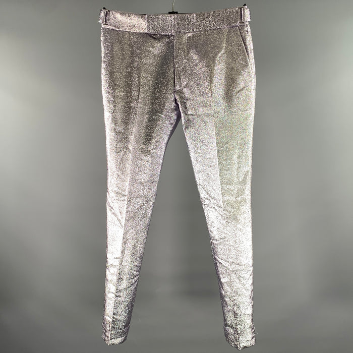 TOM FORD Size 30 Purple Metallic Polyester Silk Pants