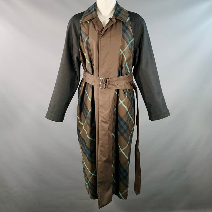 BURBERRY Size 36 Bradford Green Olive Reversible Cotton Belted Trench Coat