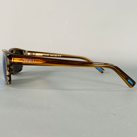 REVO Finley G Brown Blue Acetate Polarized Sunglasses