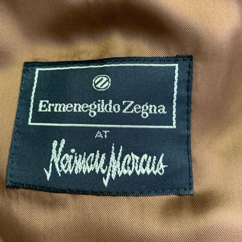 ERMENEGILDO ZEGNA Size 38 Brown Beige Houndstooth Wool Cashmere Sport Coat