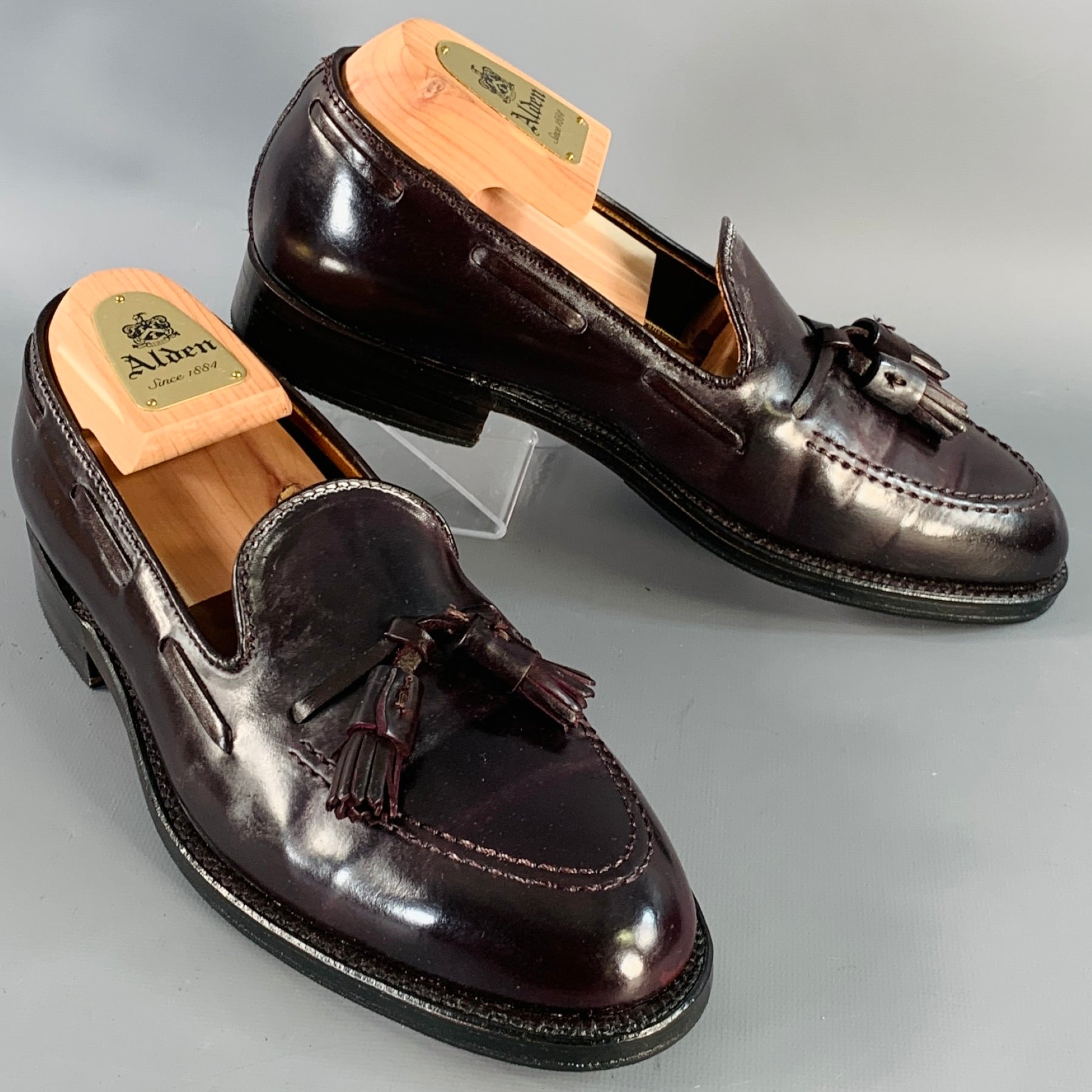 ALDEN Size 7 563 Color 8 Horween Cordovan Leather Tassels Loafers ALDEN Size 7 563 Color 8 Horween Cordovan Leather Tassels  main image 3