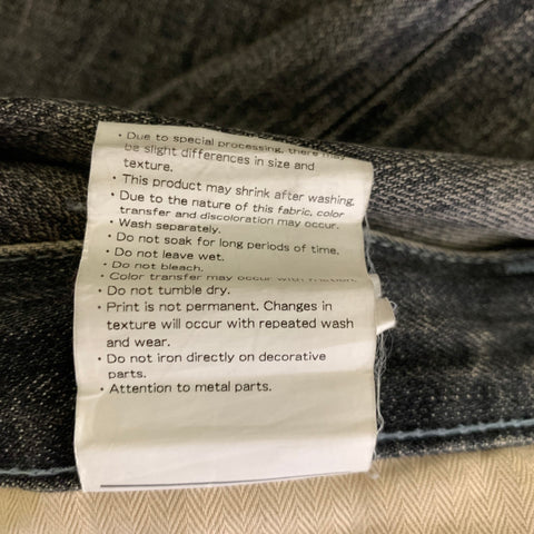 NEIGHBORHOOD Size 32 Black Wash Selvedge Denim Relaxed fit Jeans