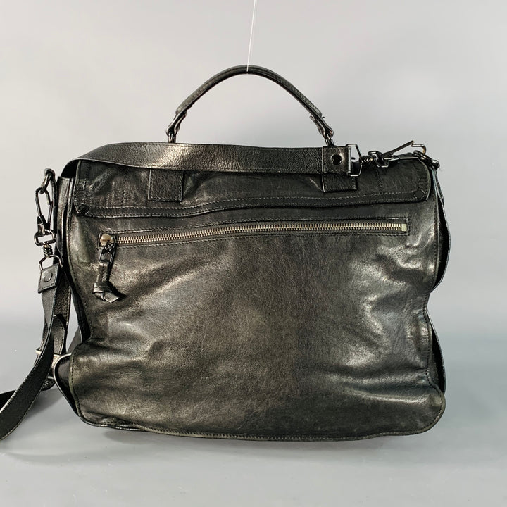 PROENZA SCHOULER PS1 Medium Black Leather Satchel Handbag