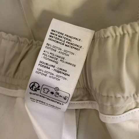 LANVIN Size 38 Cream Cotton Zip Fly Casual Pants