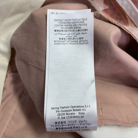 ALEXANDER MCQUEEN SS21 Size 38 Pink White Print Viscose Double Breasted Suit