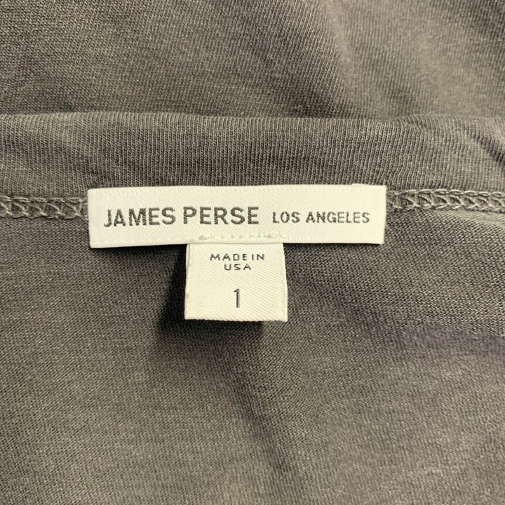 JAMES PERSE Size S Grey Cotton Long Sleeve T-shirt