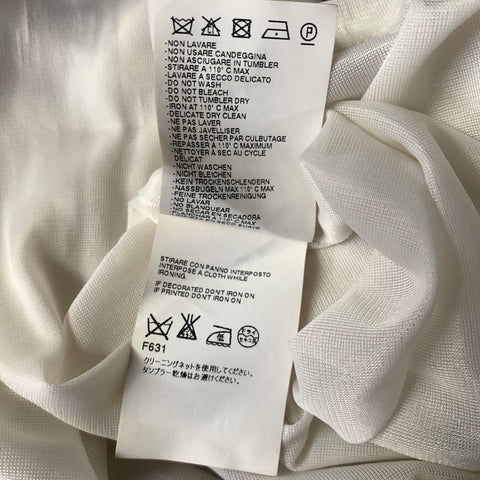 MM6 MAISON MARGIELA SS2013 Size 8 White Dark Grey Viscose Mixed Patterns Dress