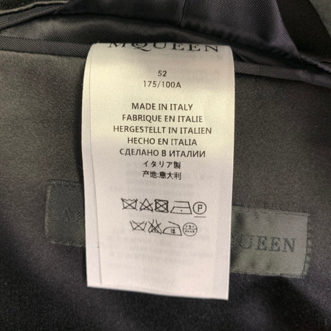 ALEXANDER MCQUEEN Size 42 Black Studded Wool Mohair Sport Coat