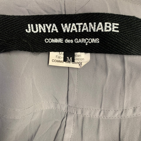JUNYA WATANABE 2007 Size S Grey Light Grey Wool Double Breasted Bubble Hem Trench Coat