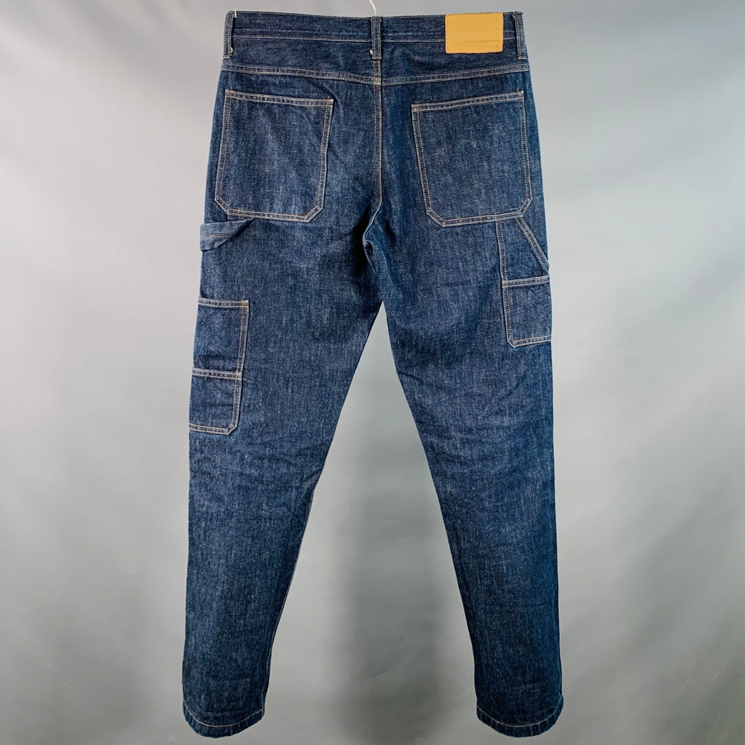 WALLACE & BARNES Size 30 Indigo Denim Twill Tapered Carpenter Jeans