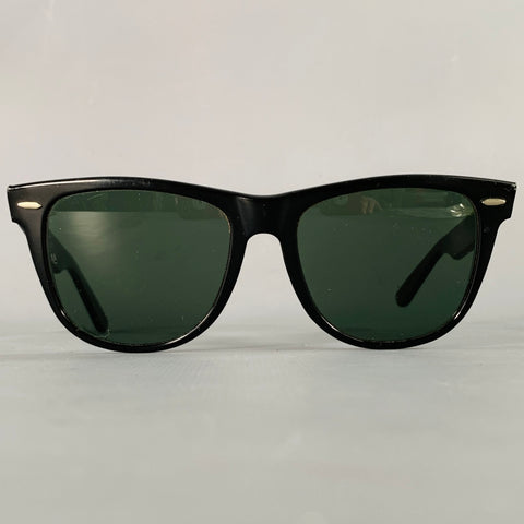 RAY-BAN 1980s Rare Wayfarer II Black Acetate Sunglasses