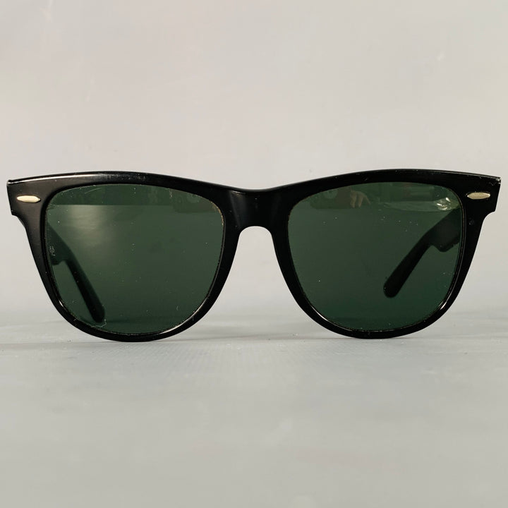 RAY-BAN 1980s Rare Wayfarer II Black Acetate Sunglasses