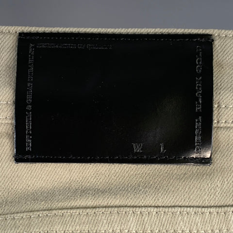 DIESEL BLACK GOLD Size 33 Grey Distressed Cotton Blend Stacked Jeans