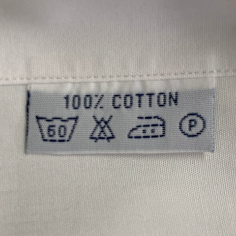 BRIONI Size L White Cotton French Cuff Tuxedo Long Sleeve Shirt