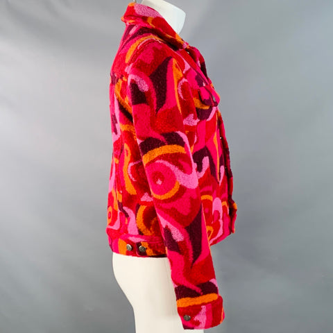 COUT DE LA LIBERTE Size S Multi Color Polyester Wool Marbled Jean Cut Jacket