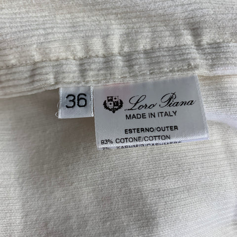 LORO PIANA Size 36 Beige Corduroy Cotton Cashmere Jean Cut Casual Pants