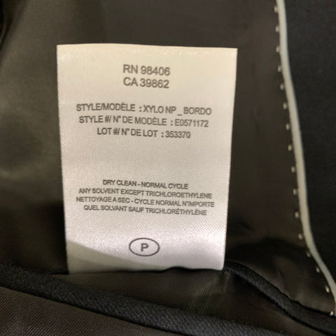 THEORY Chest Size 42 Black Solid Wool Notch Lapel 36 35 Suit