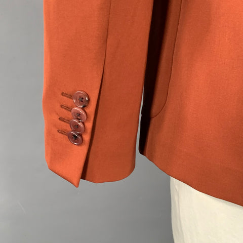 PAUL SMITH Size 42 Soho Fit Brick Orange Wool Notch Lapel Sport Coat