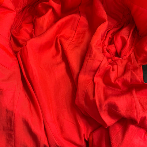 GIVENCHY FW12 Size S Red Twill Wool Cotton Notch Lapel Suit
