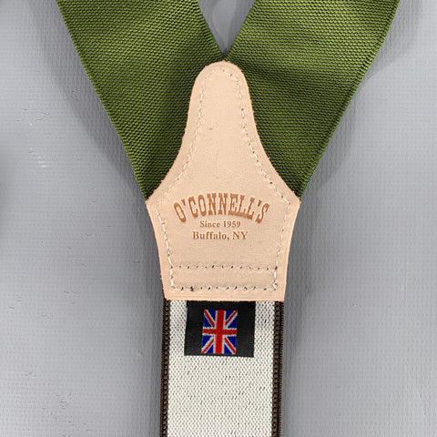 O'CONNELL'S Green Canvas Suspenders