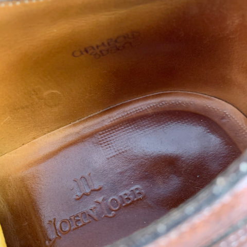 JOHN LOBB Size 9 Brown Leather Split Toe Lace Up Shoes