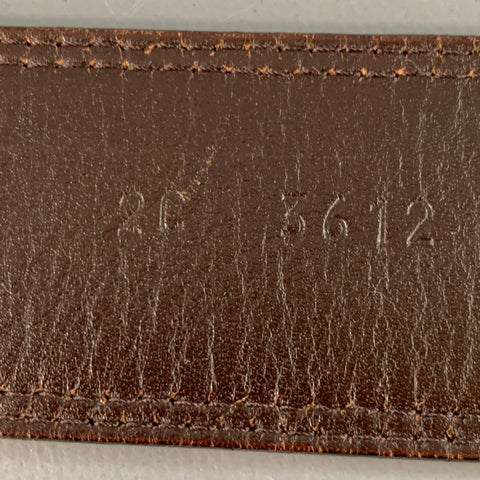 PRADA Size 38 Tan Brown Logo Canvas Leather Belt