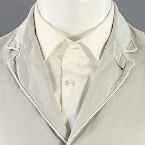 JOHN VARVATOS Size M Grey Cotton Linen Notch Lapel Sport Coat