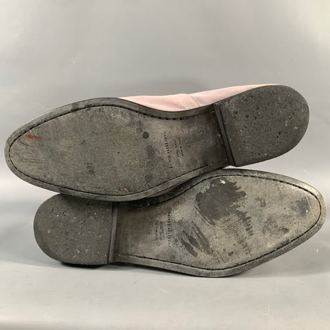 HAIDER ACKERMANN Size 8 Grey Lavender Suede Slip On Loafers