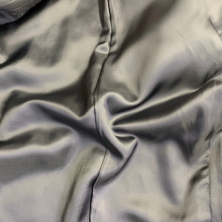 RALPH LAUREN Size 38 Regular Navy Grey Pinstripe Wool Notch Lapel Suit