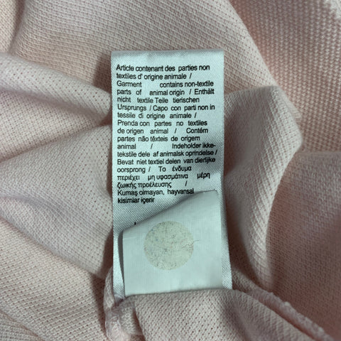 LACOSTE Size M Pink Embroidery Cotton Short Sleeve Polo