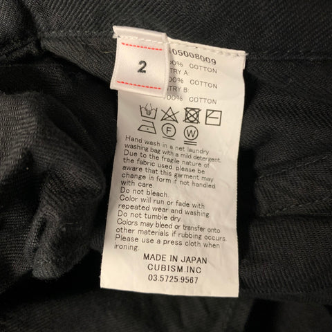 VISVIM Size M Black Cotton Cargo Pockets Shorts