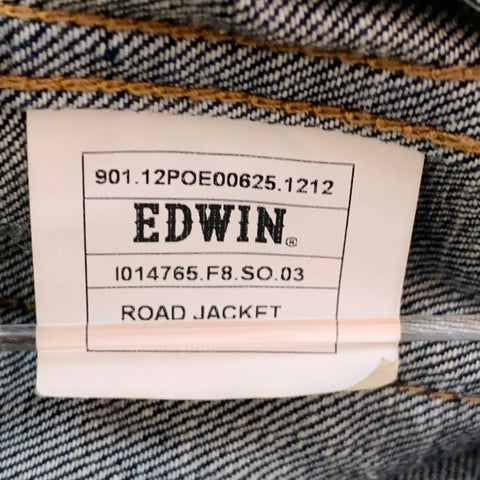 EDWIN Size M Navy Cotton Denim  Patch Pockets Chore Jacket