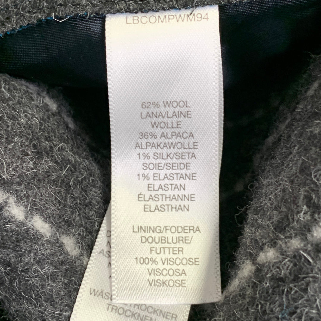 PAUL SMITH Size 38 Grey Chalkstripe Wool Blend Notch Lapel Coat