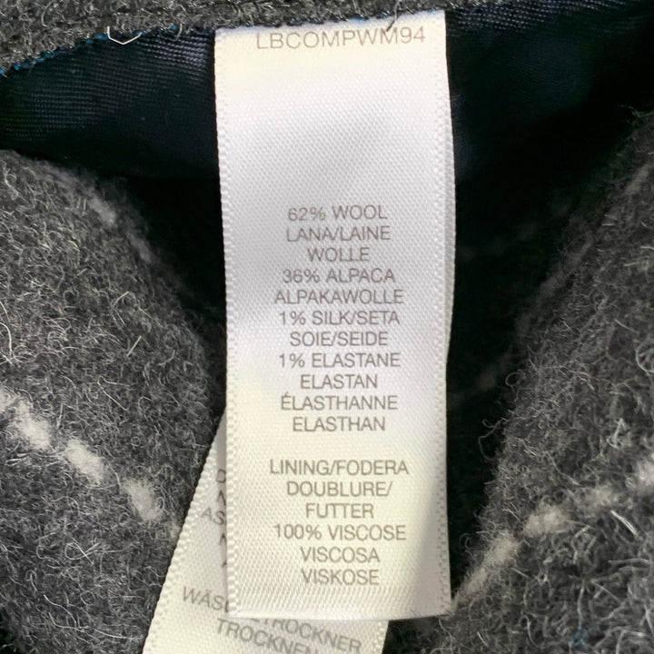 PAUL SMITH Size 38 Grey Chalkstripe Wool Blend Notch Lapel Coat