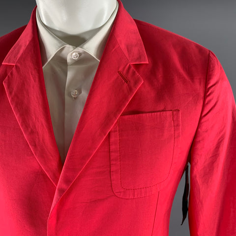 MARC by MARC JACOBS Size M Pink Fuchsia Cotton Notch Lapel Sport Coat