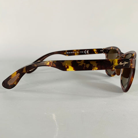 MAUI JIM Hana Bay Brown Tan Tortoiseshell Acetate Sunglasses