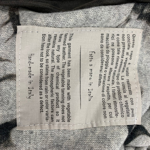 GIORGIO BRATO Size 40 Charcoal Distressed Zip Up Jacket
